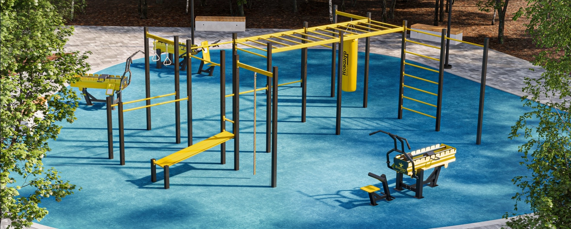 Серия - Workout Pro на квадратной трубе