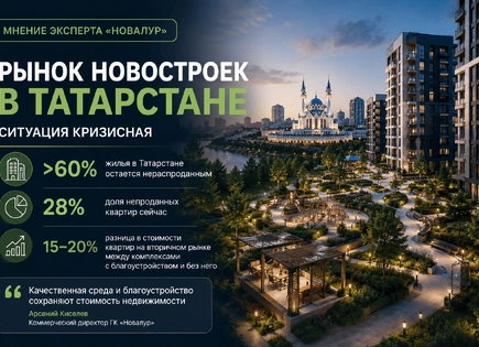 «Новалур» о рынке новостроек: более 60% жилья в Татарстане остается нераспроданным