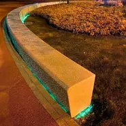Скамейка бетонная 'Иволга круг LED'