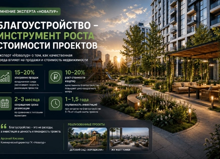 «Новалур»: благоустройство стало инструментом роста стоимости жилых проектов