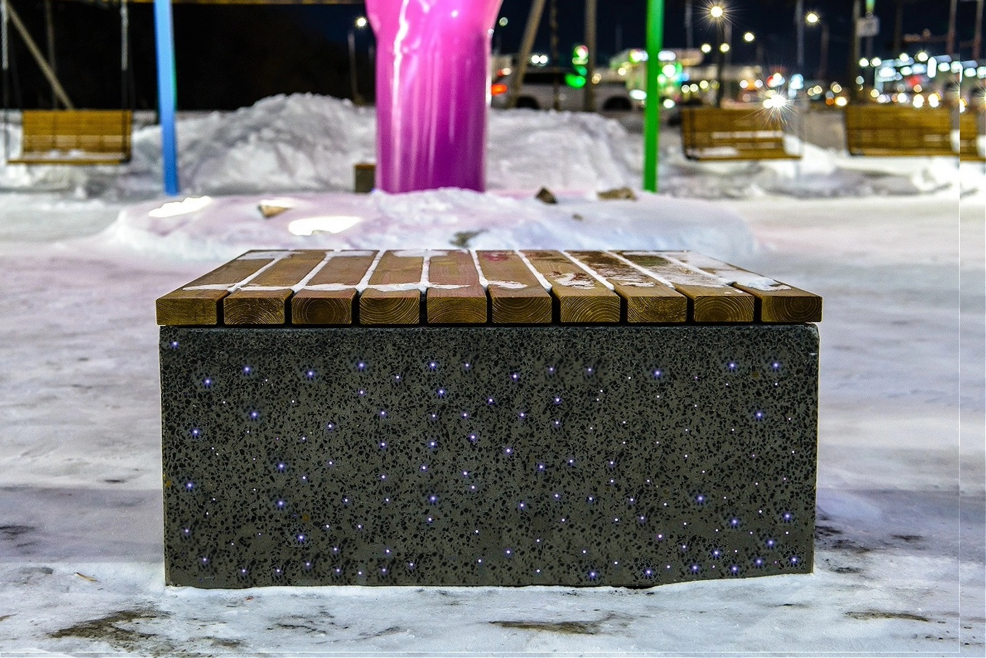 Светящийся бетон - LED