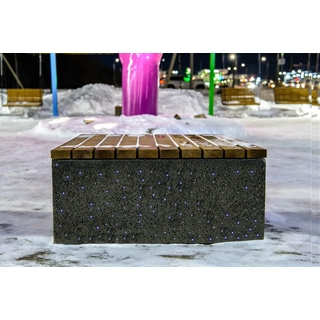 Скамейка бетонная 'Иволга LED'