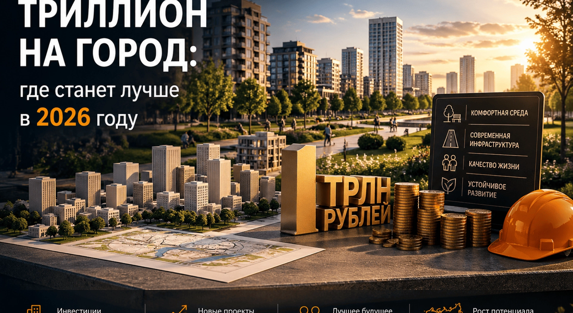 Триллион на город: где станет лучше в 2026 году