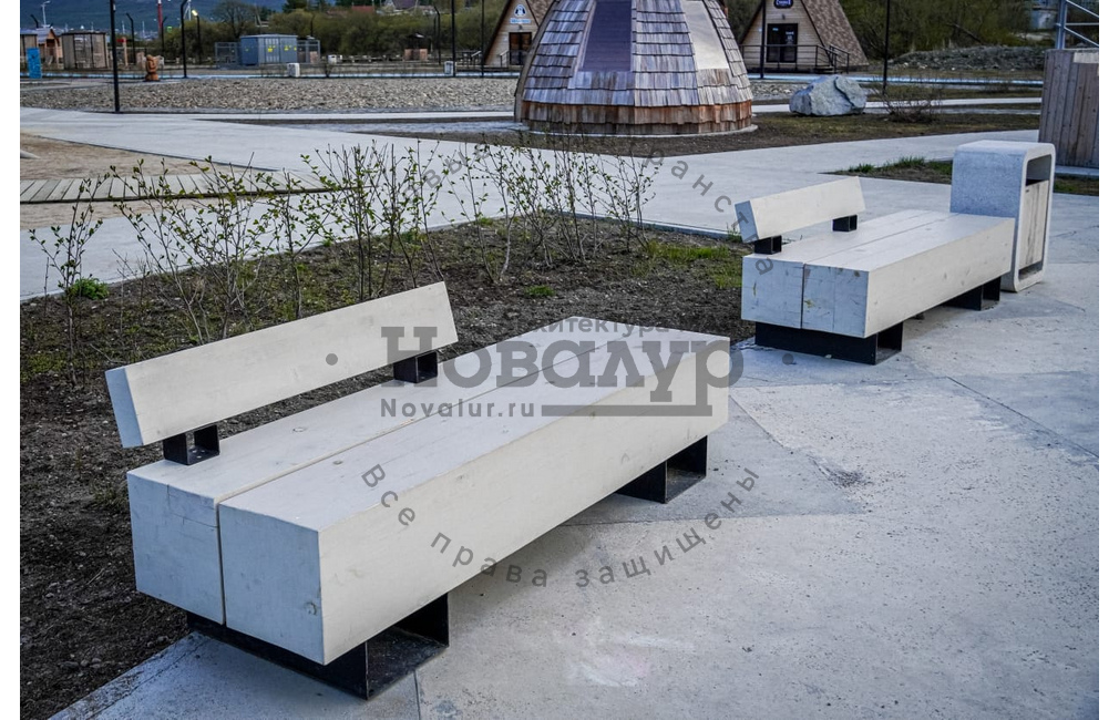 Скамейка металлическая 'Чебурашка'