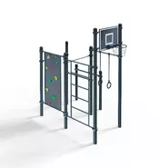 Воркаут - 3 турника, баскетбольный щит, брусья, кольца, скалодром, шведская стенка