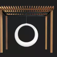 Парковые качели 'Эталон с кольцом wood'