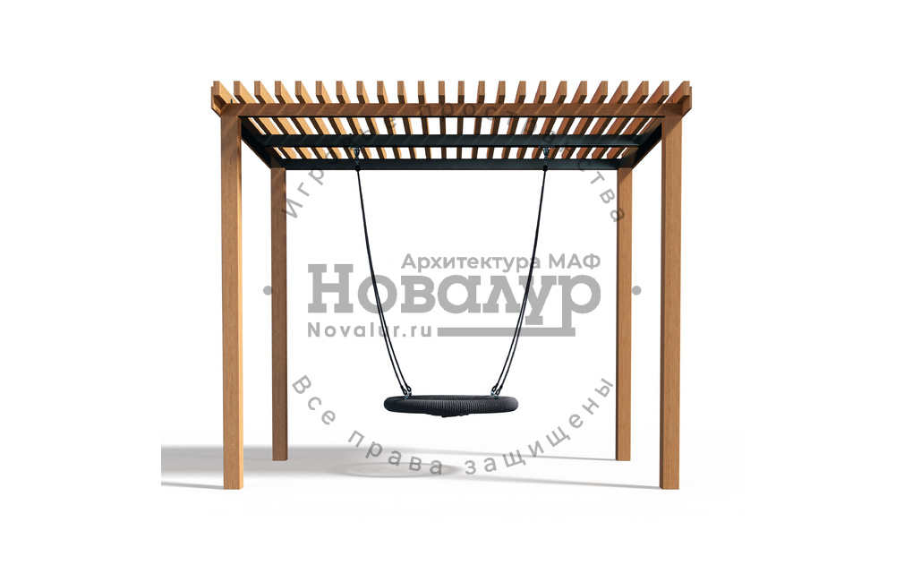 Парковые качели 'Эталон с гнездом Wood'