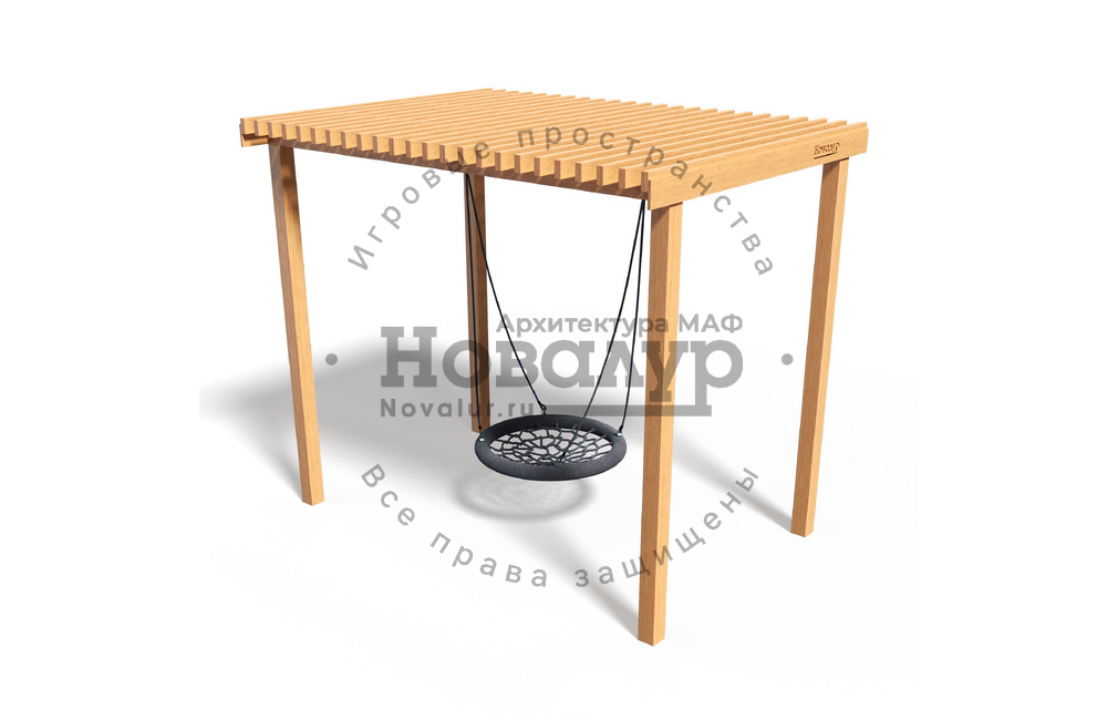 Парковые качели 'Эталон с гнездом Wood'