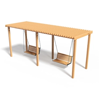 Парковые качели 'Эталон двойные Wood'
