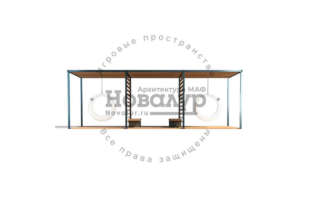 Парковые качели 'Giardino' со скамейками