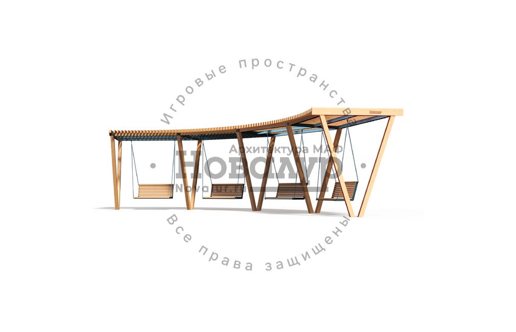 Парковые качели 'V стиль' wood
