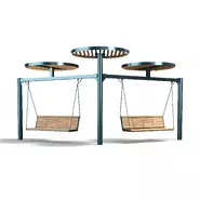 Парковые качели «AURA COSMO DUO» с подсветкой