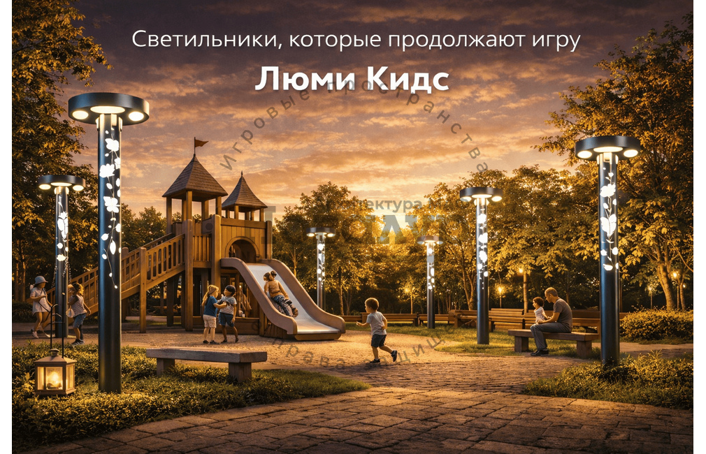 Светильник для детской площадки 'ЛЮМИ КИДС - Воздушные шары' — декоративная опора освещения