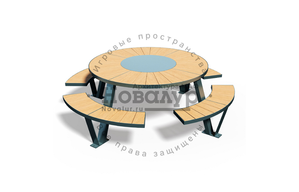 Стол со скамейками 'Ландау'