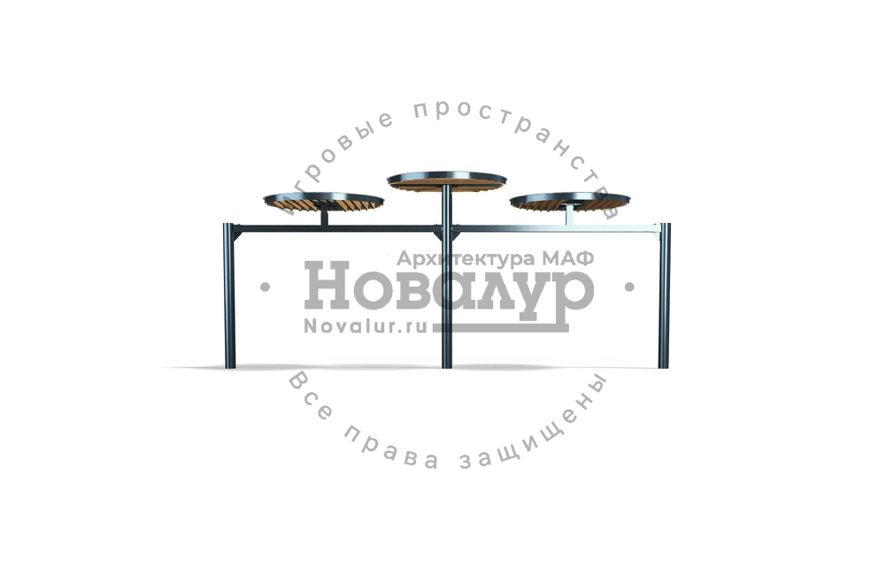 Теневой навес «АУРА КОСМО ТРИО» с подсветкой