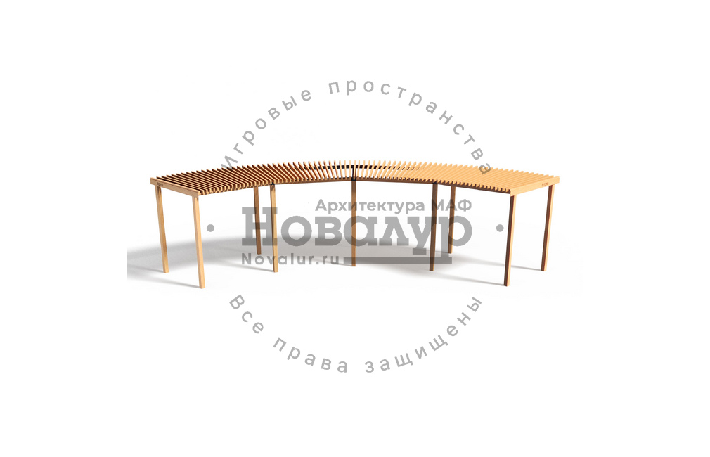 Навес парковый 'Эталон радиус' Wood
