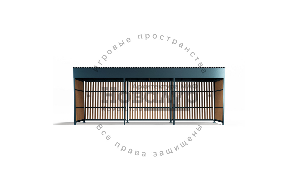 Навес парковый «Сочи» для колясок и велопарковки