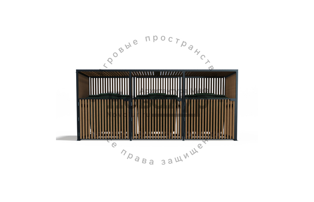 Контейнерная площадка 'Вернисаж' на 3 контейнера