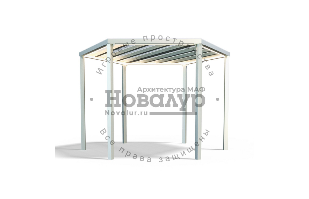 Парковый навес «Бриз Хаус» с подсветкой