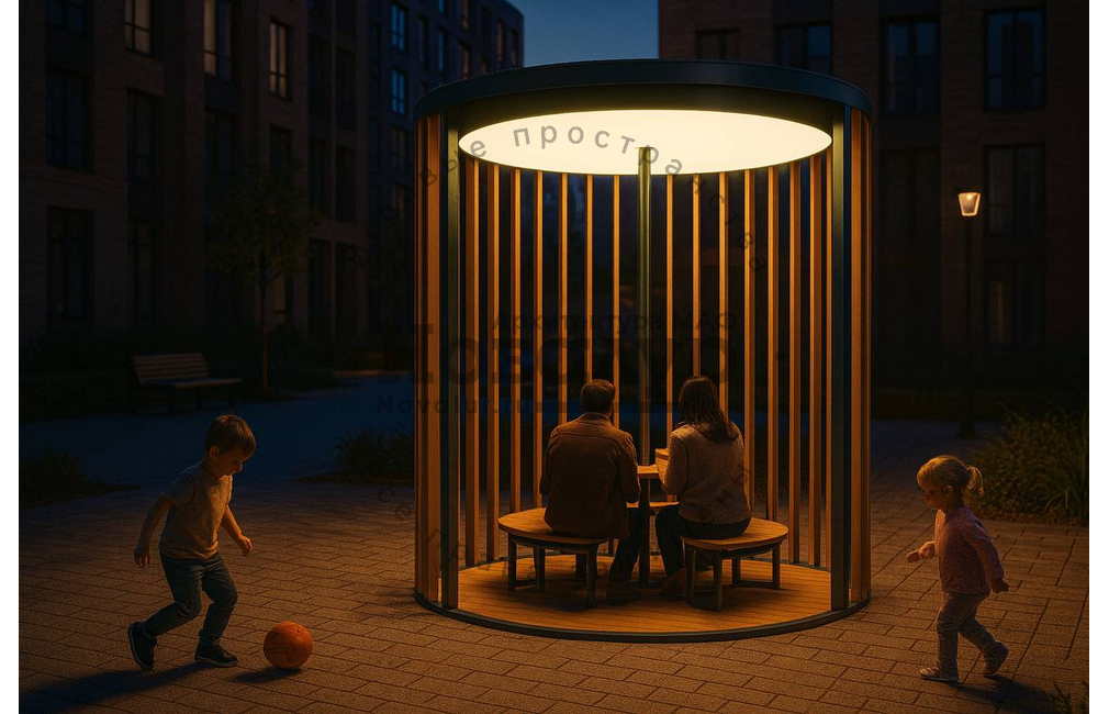 Навес парковый 'Звезда' с led подсветкой