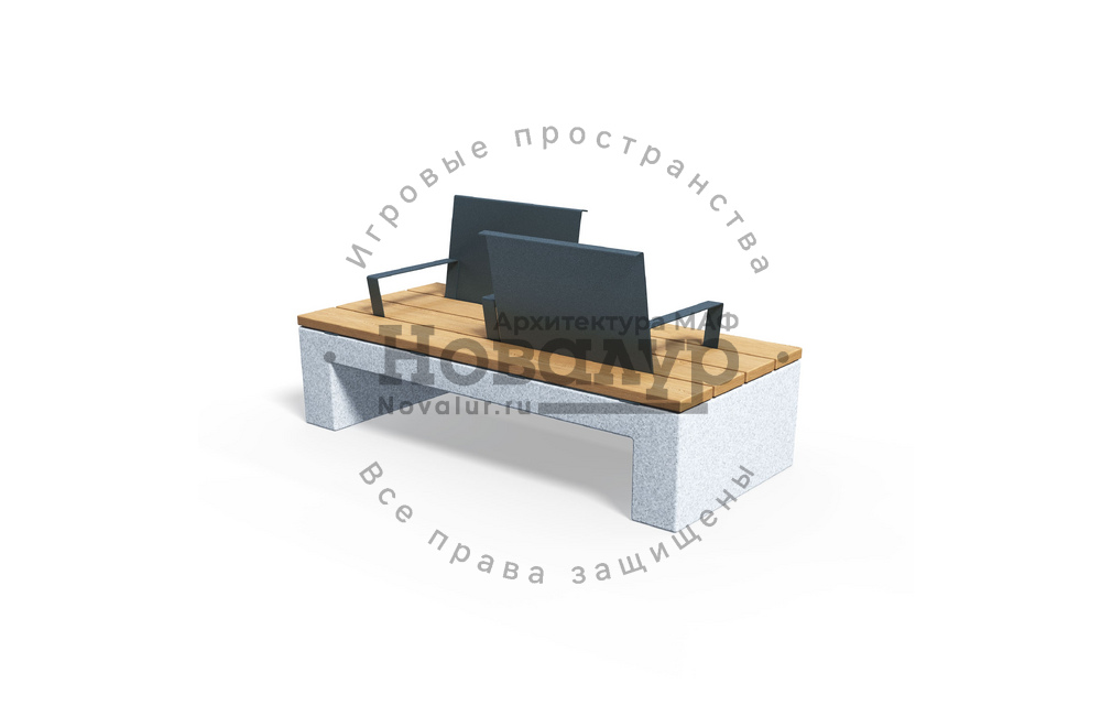 Скамейка бетонная 'Ассиметрия Тип 5'
