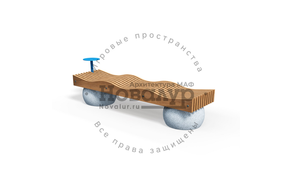 Скамейка бетонная 'Плаза плюс' со столиком