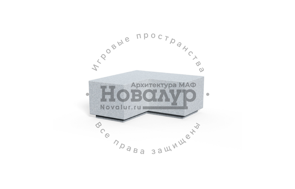 Скамейка бетонная 'Призма угол без настила'