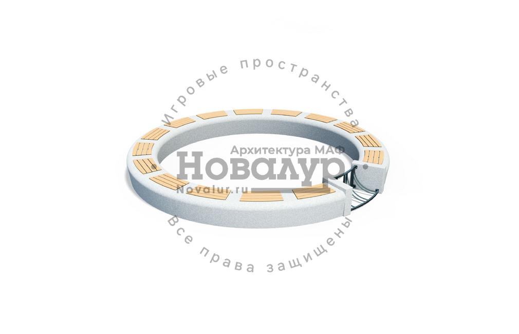 Скамейка с велопарковкой 'Ирида круг 5000'