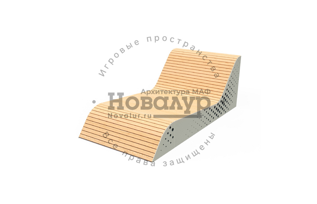 Скамейка-шезлонг 'Серия точка' комплект 4