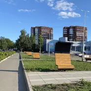 Скамейка стальная 'Дудл с навесом'