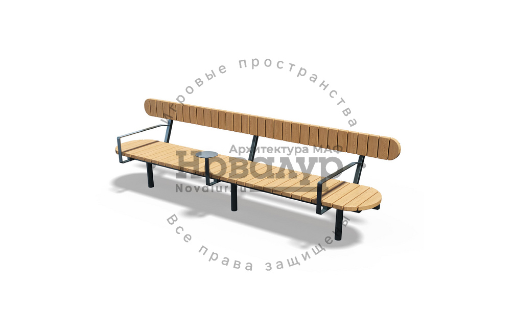 Скамейка 'Природа' со спинкой 3000