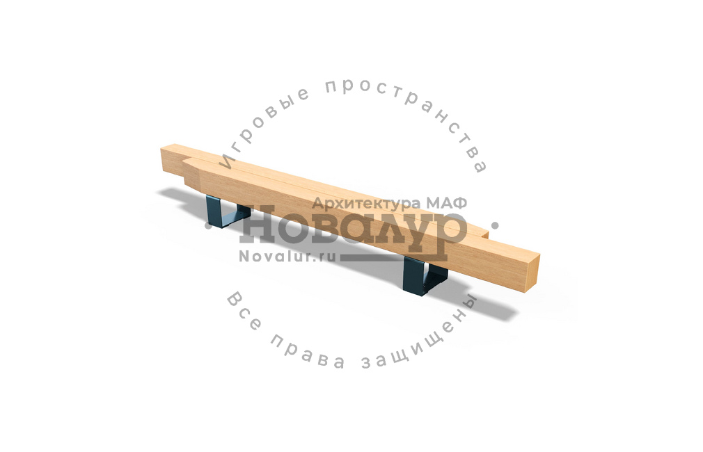 Скамейка «Природа» двойная со смещением L3400