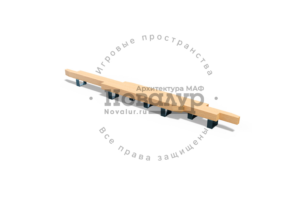 Скамейка «Природа» микс L6500