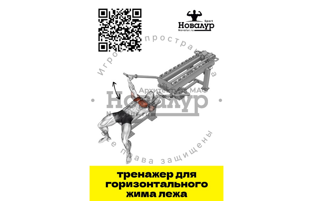 Тренажер для горизонтального жима лежа
