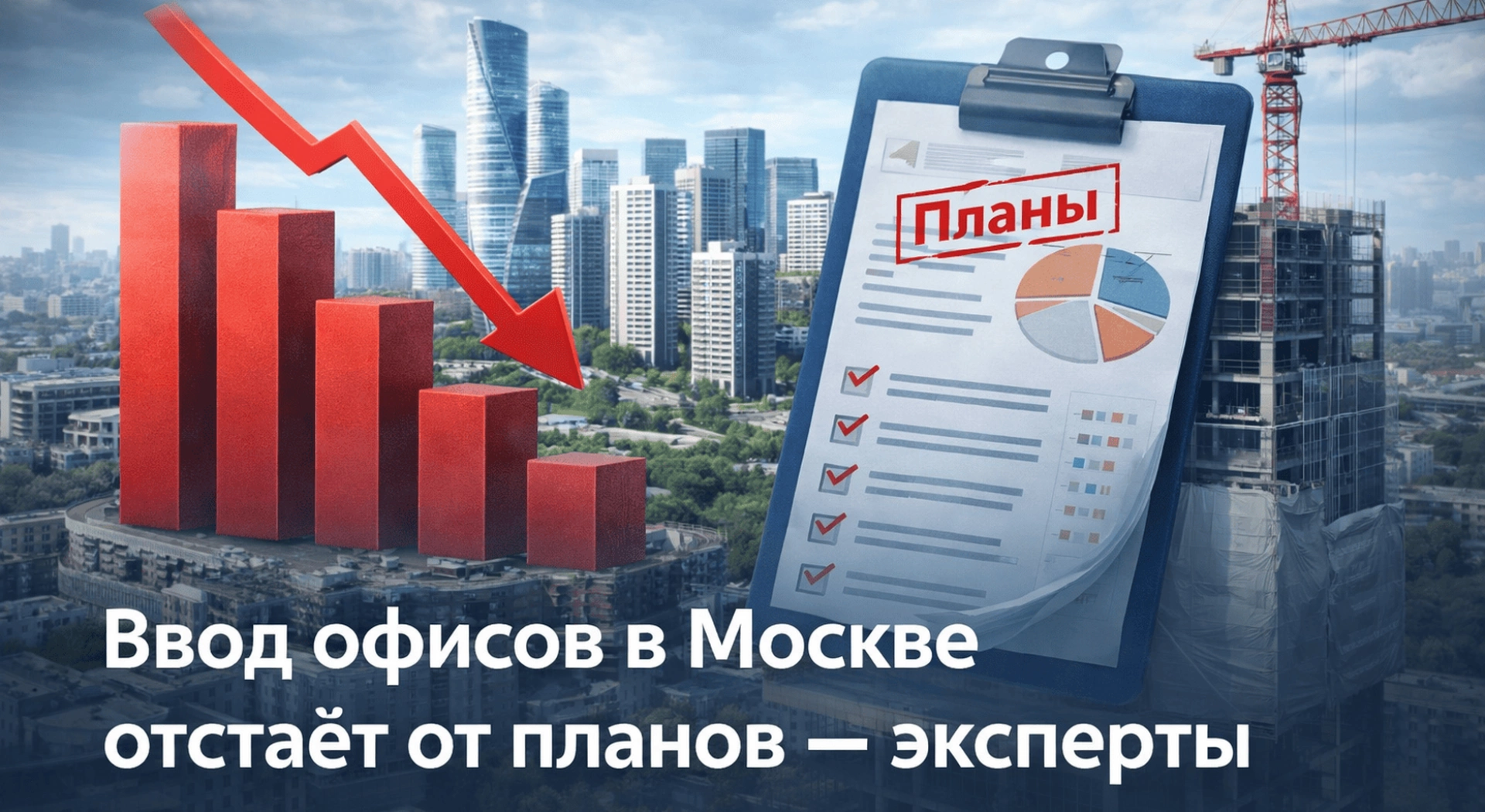 Ввод офисов в Москве отстаёт от заявленных объёмов — мнение экспертов