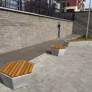 Скамейка бетонная 'Сота'