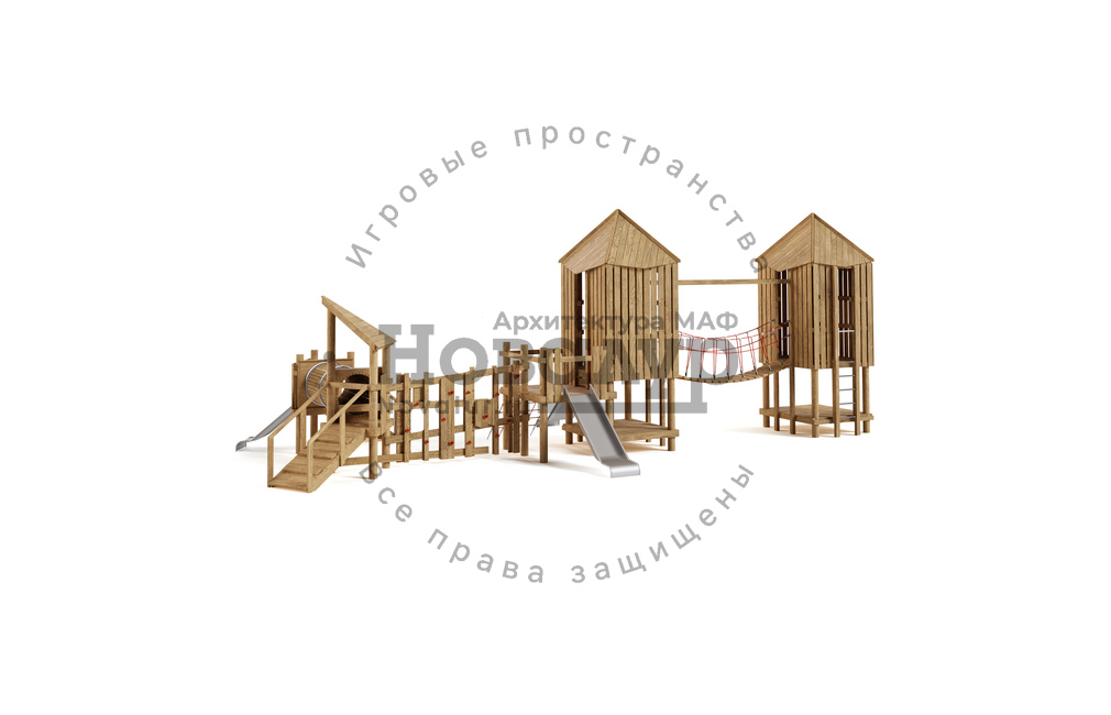 Комплекс с мостиком и горкой