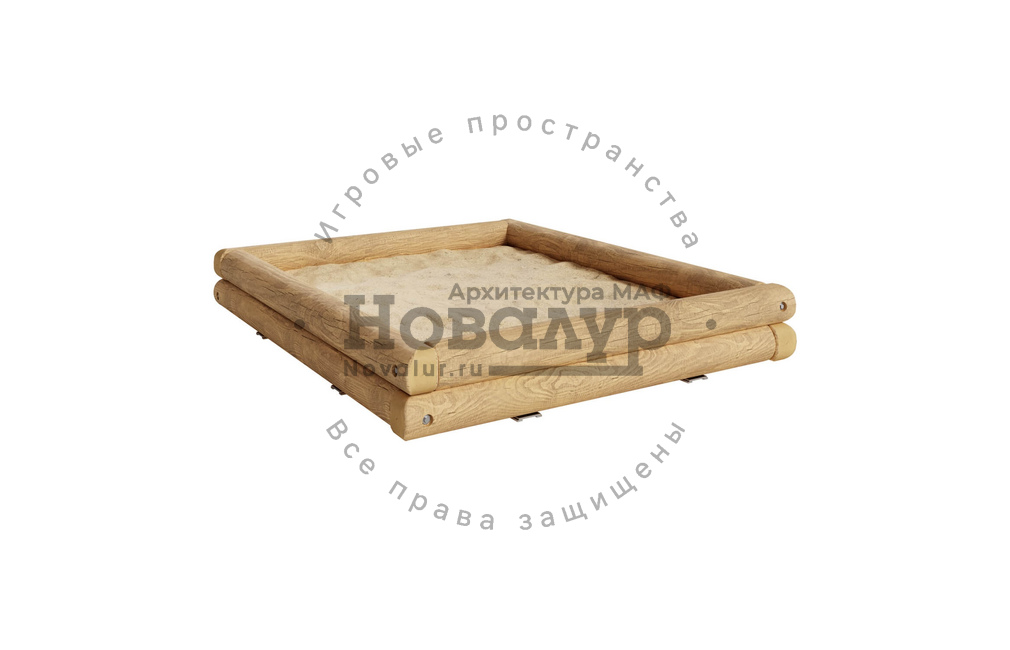Игровая площадка 'Песочница из бревен'