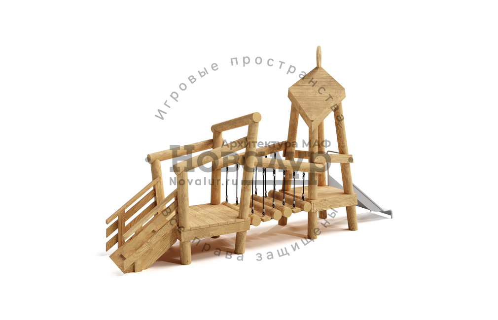 Игровая площадка 'Мост с горкой'