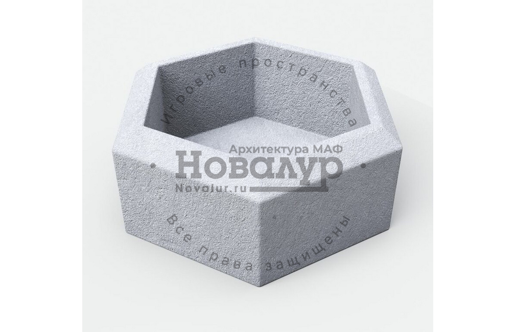 Вазон из бетона 'Кристалл'
