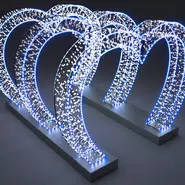 Светодиодная арка из сердец