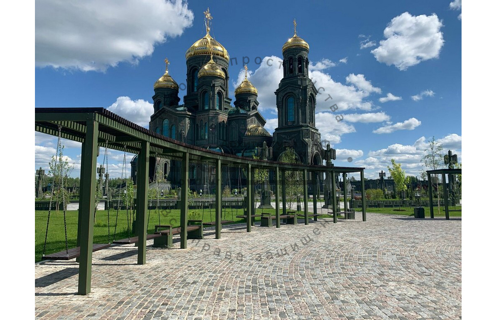 Парковые качели 'Эталон радиусные' без спинки