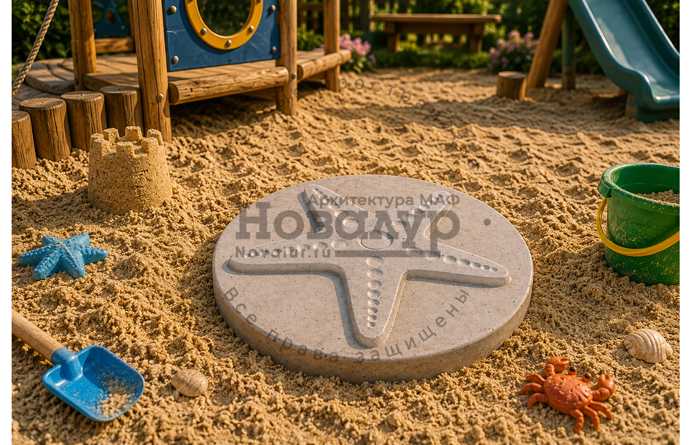 Бетонная скульптура для песочниц «Морская звезда»