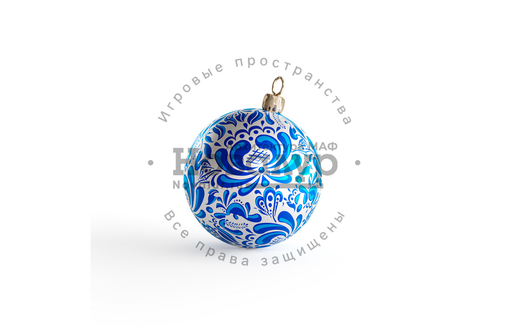 Новогодний шар Гжель