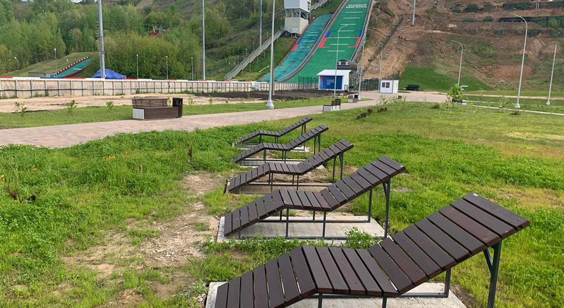 Установка МАФов рядом с Нижегородским трамплином