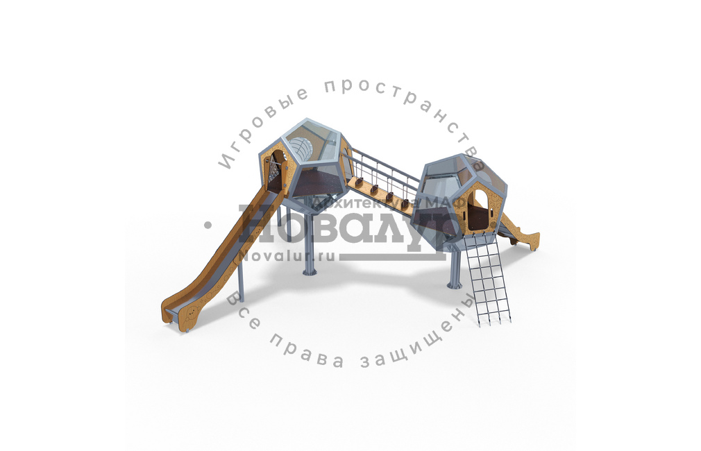 Детский игровой комплекс Сфера «Менкар» СФ.6.2.П. с подсветкой