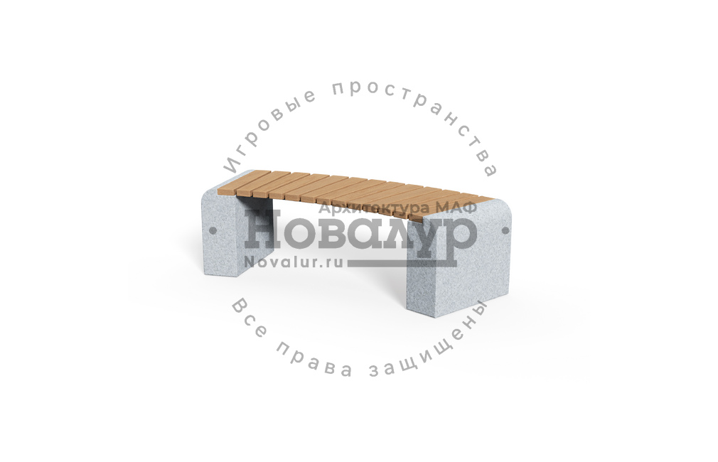 Скамейка бетонная  'Форт арка 1500'