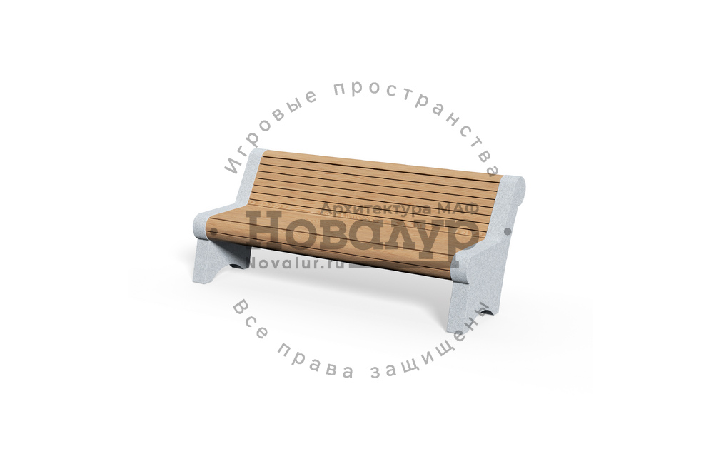 Скамейка бетонная 'Париж 1800'