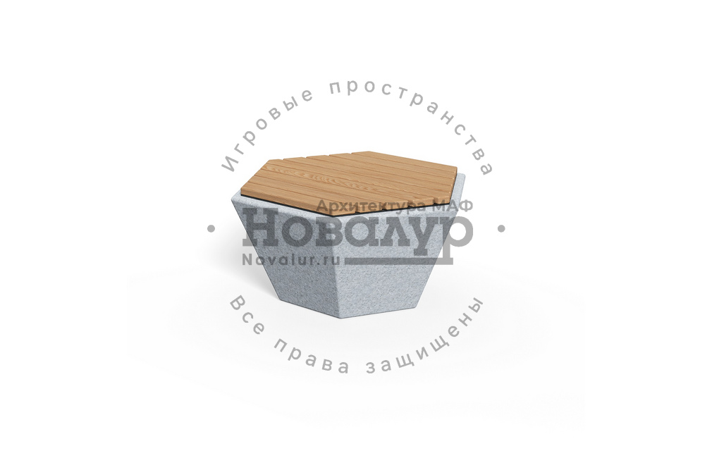 Скамейка бетонная 'Сота'
