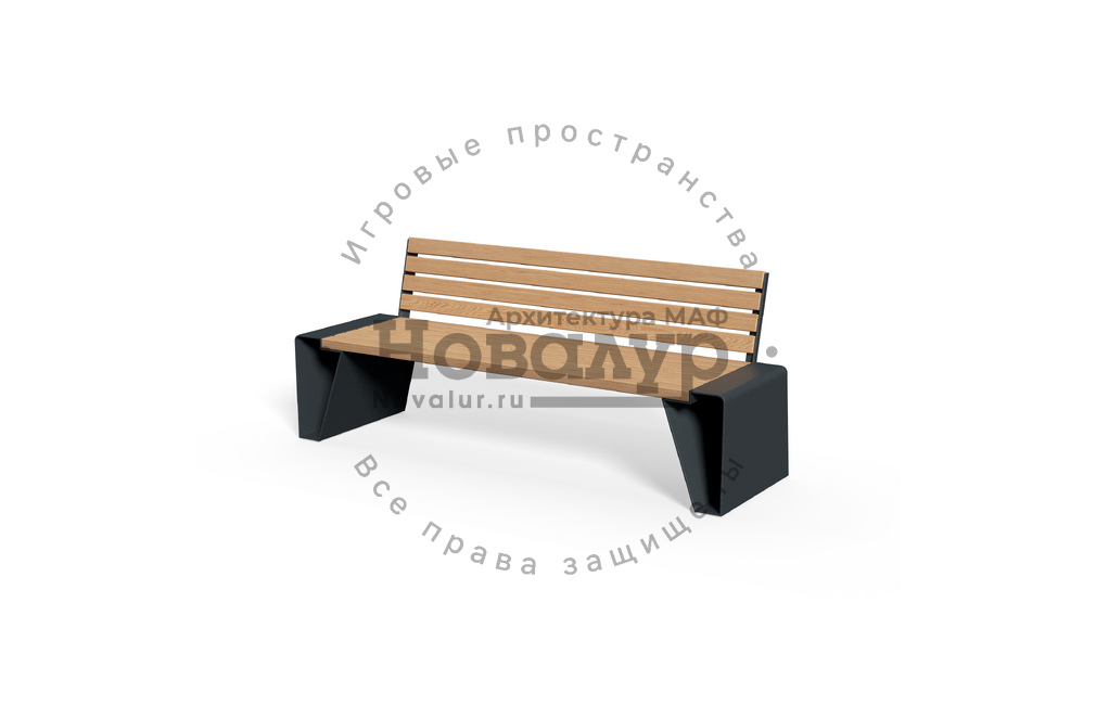 Скамейка металлическая 'Эмираты со спинкой'